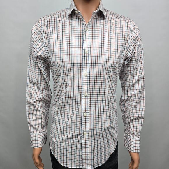 J. Crew Flex Wrinkle Free Dress Shirt Slim fit Men S Tattersall Check L/S - Picture 2 of 11